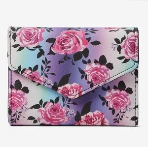 Betsey Johnson Luv Betsey Lbcash Wallet Midnight Roses Multi Color